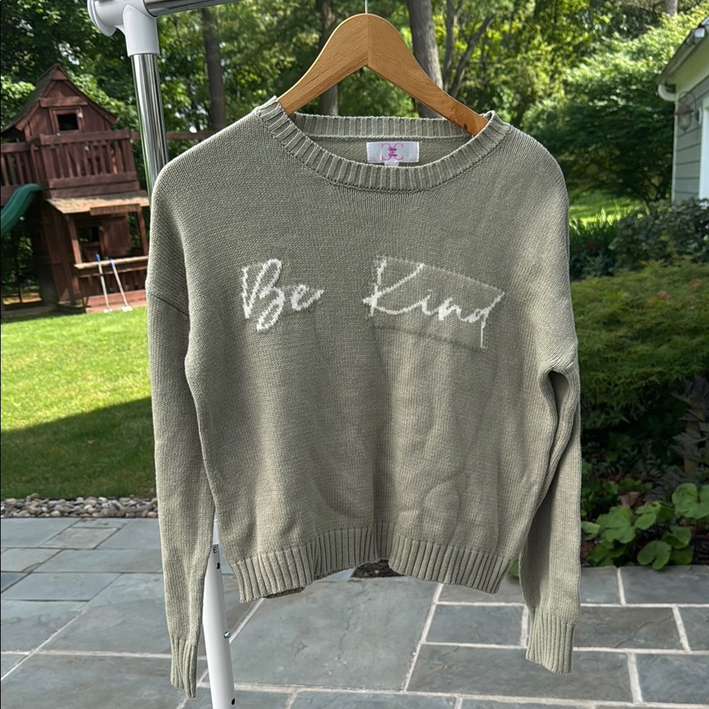 Olive Green 'Be Kind' Sweater